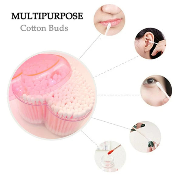 Cotton Buds for ear cleaning, soft and natural cotton swabs
