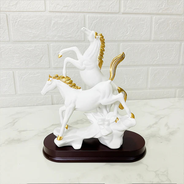 Running Horse Statue for Home & Office – Vaastu Shastra Decorative Showpiece for Wealth, Success & Prosperity (Black, Made in India)