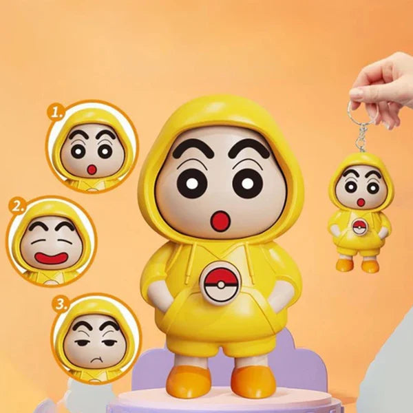 Rotating Face Keychain - 1 Pc