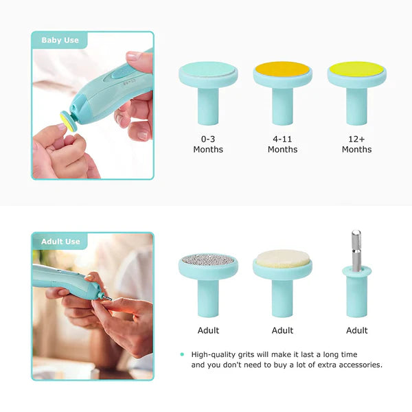 Electric Premium LED Baby Nail Trimmer Kit