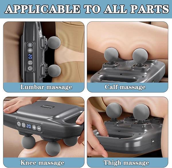 TheraPanel 4-Head Massage Gun – Deep Tissue Pain Relief for Muscles