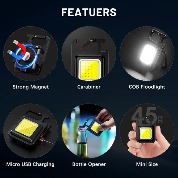 Mini LED Flashlight Keychain