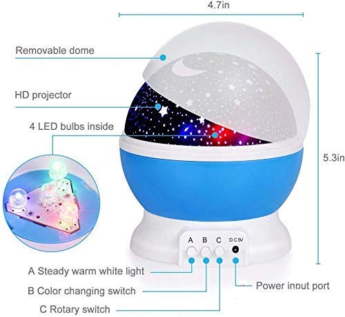 Romantic Sky Star Master Night Light Projector Lamp with USB LED Rotation (Multi)