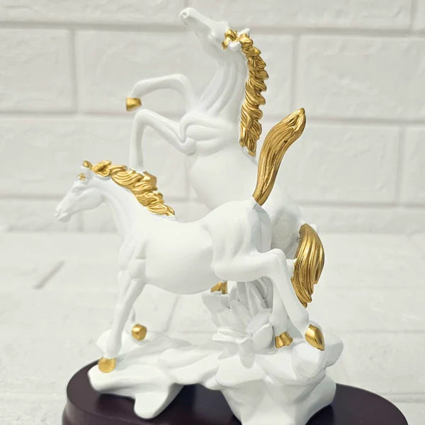 Running Horse Statue for Home & Office – Vaastu Shastra Decorative Showpiece for Wealth, Success & Prosperity (Black, Made in India)