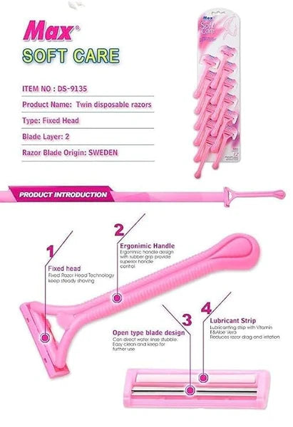 Soft Care Razor for Men and Women with Moisturizing Strip- 1pcs