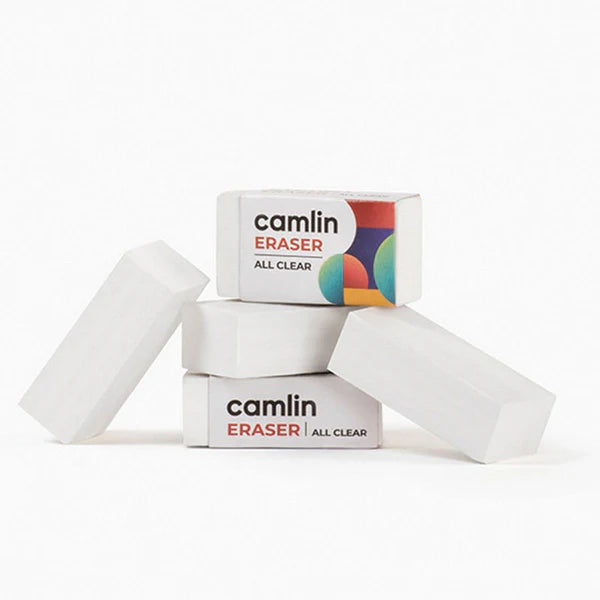 Camlin All Clear Eraser – Smooth, Dust-Free & Gentle Erasing | Single Pack