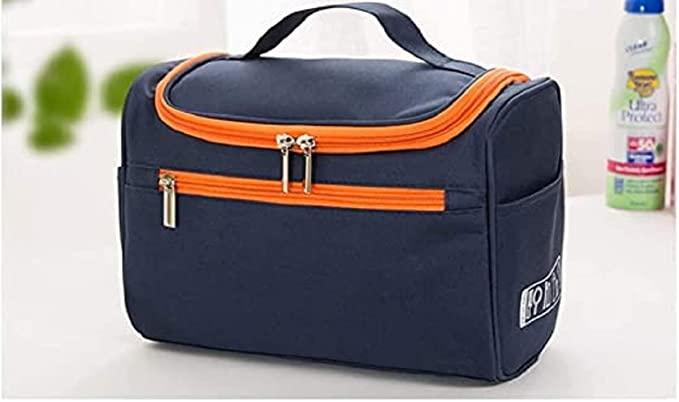 Blue Cosmetic Bag | Travel-Friendly Makeup Organizer | Spacious & Stylish