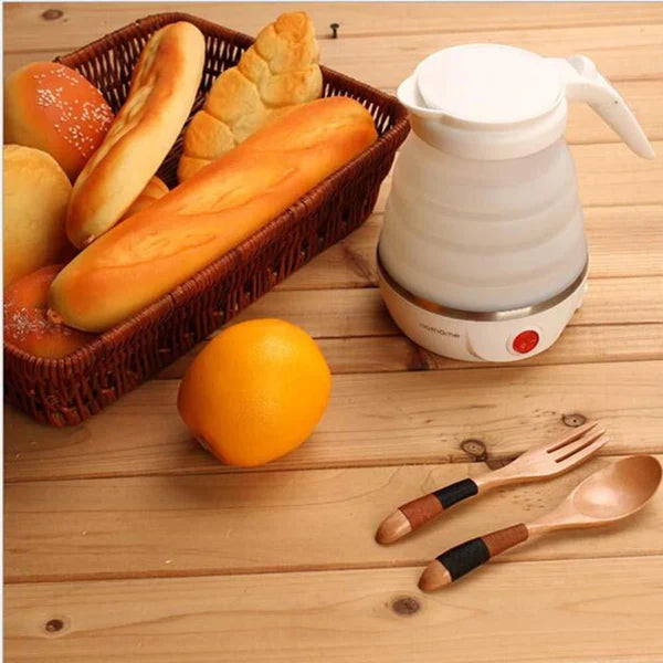 Foldable Electric Silicone Kettle for Travel & Camping – Dual Voltage, Fast Boil