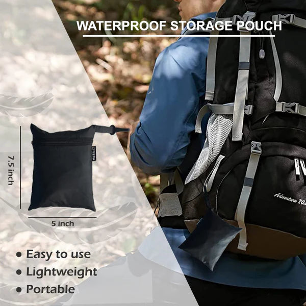 Nylon Waterproof & Dust Proof Rain Bag Cover with Carry Pouch