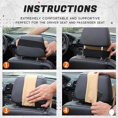Car Headrest Pillow – Neck Support for Driver & Front Passenger