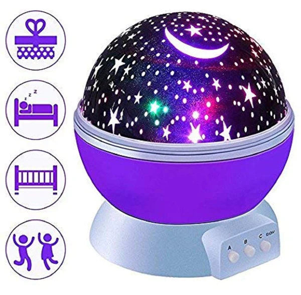 Romantic Sky Star Master Night Light Projector Lamp with USB LED Rotation (Multi)