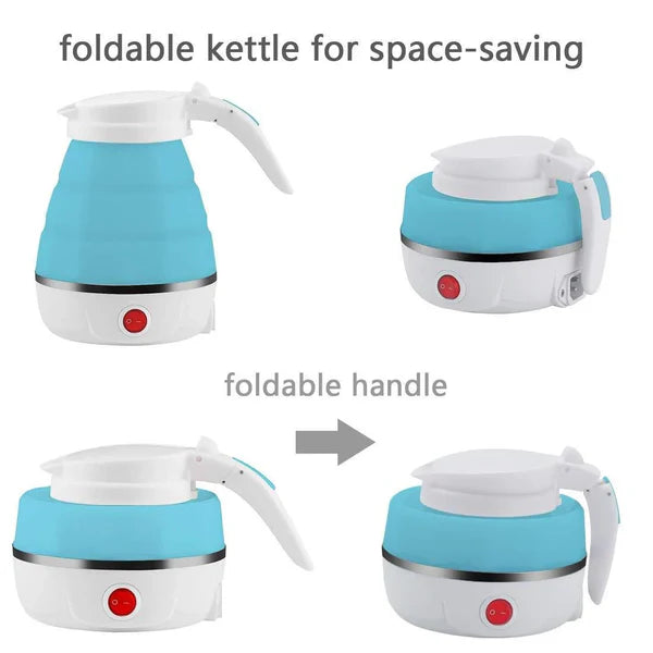 Foldable Electric Silicone Kettle for Travel & Camping – Dual Voltage, Fast Boil