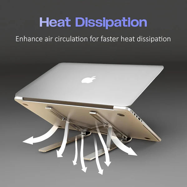Adjustable Portable Laptop Stand for Desk – Ergonomic & Foldable