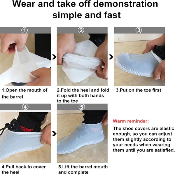 Waterproof Silicone Shoe Cover (M Size)