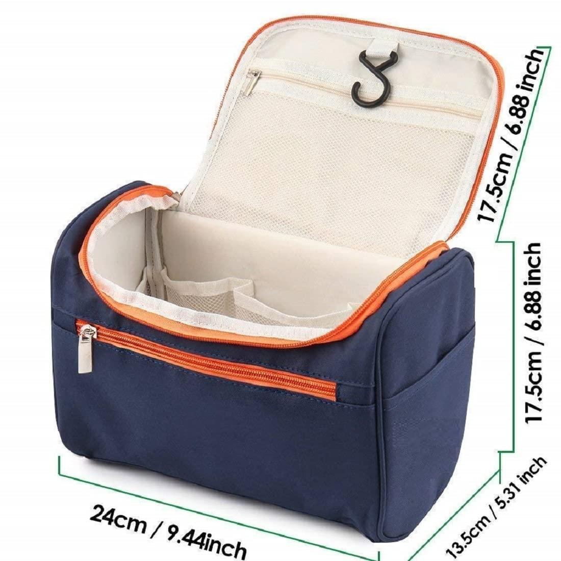 Blue Cosmetic Bag | Travel-Friendly Makeup Organizer | Spacious & Stylish