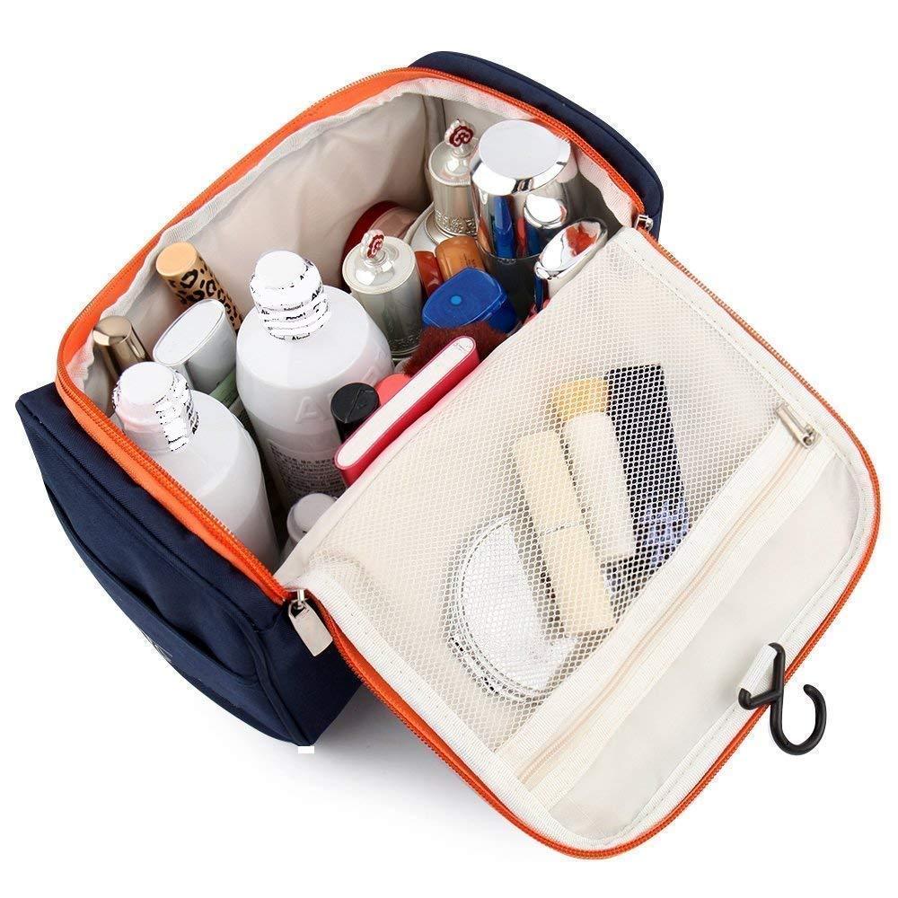 Blue Cosmetic Bag | Travel-Friendly Makeup Organizer | Spacious & Stylish