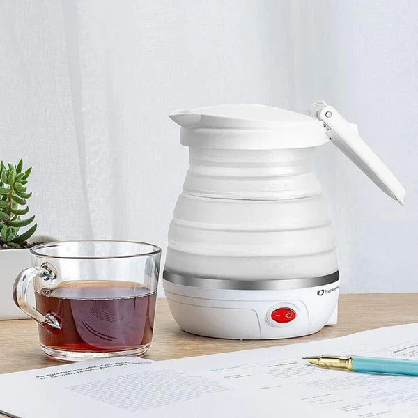 Foldable Electric Silicone Kettle for Travel & Camping – Dual Voltage, Fast Boil