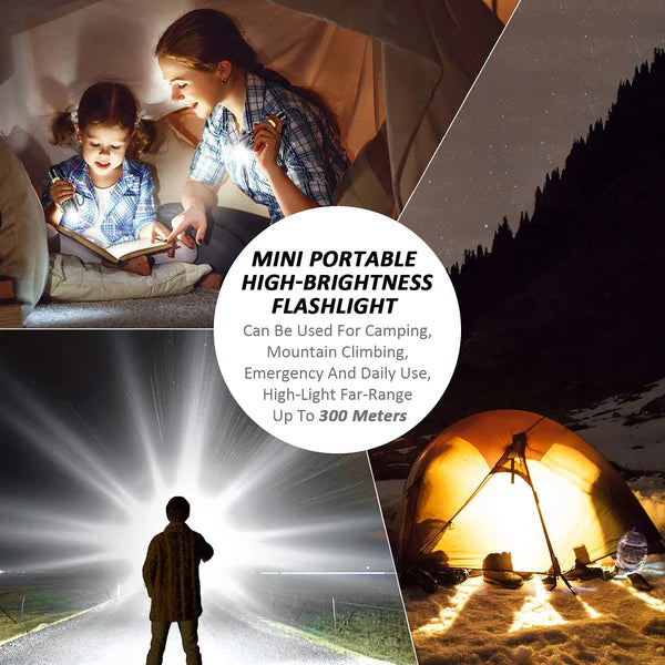 Ultra-Bright LED Flashlight Torch – Rechargeable, Compact & Waterproof | Emergency & Outdoor Use