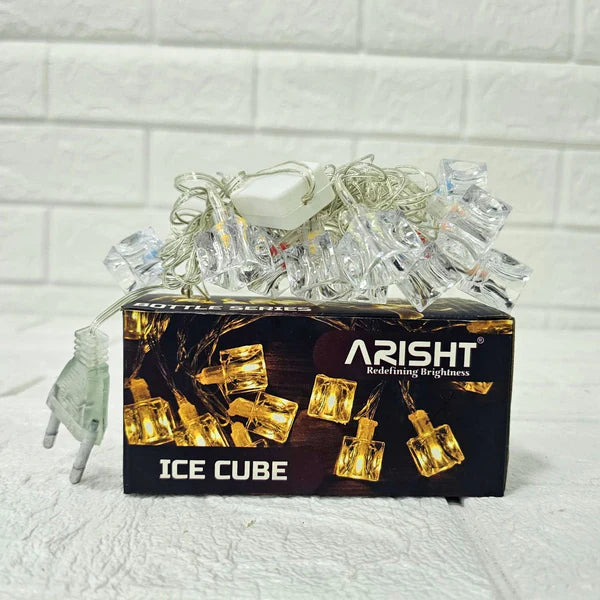 Ice Cube LED String Lights – 14 Multicolor Decorative Fairy Lights