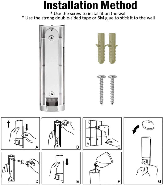 Wall Mounted Soap Dispenser for Bathroom & Kitchen | Leak-Proof, Durable, Stylish