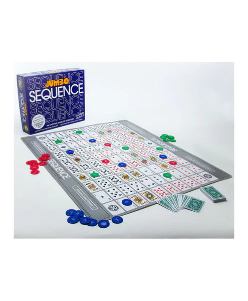 Jumbo Sequence Game 55209 β Strategic Family Board Game for Kids & Adults | Fun, Learning & Entertainment