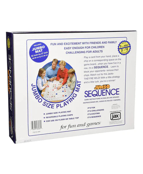 Jumbo Sequence Game 55209 β Strategic Family Board Game for Kids & Adults | Fun, Learning & Entertainment
