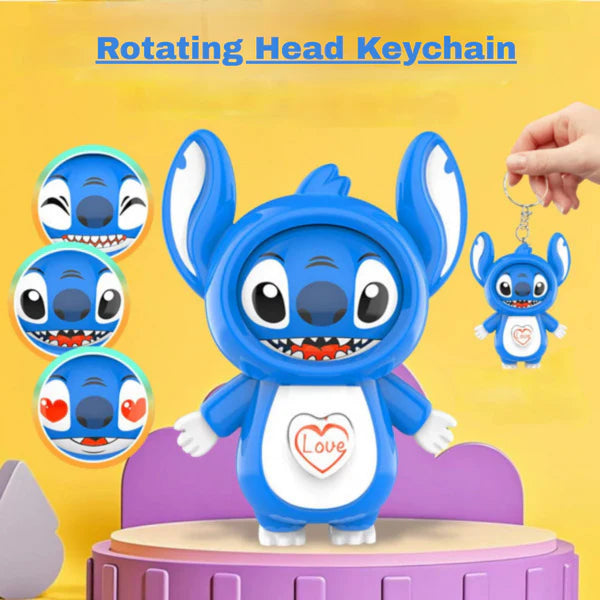 Rotating Face Keychain - 1 Pc