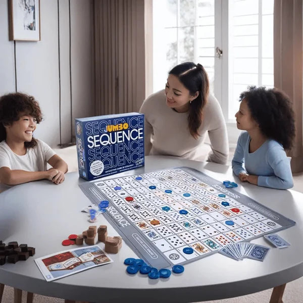 Jumbo Sequence Game 55209 β Strategic Family Board Game for Kids & Adults | Fun, Learning & Entertainment