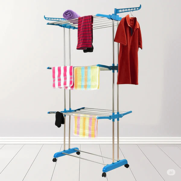 UMA Modular 3 Tier Cloth Drying Stand Rack - Adjustable Cloth Drying Rack for Indoor,Outdoor