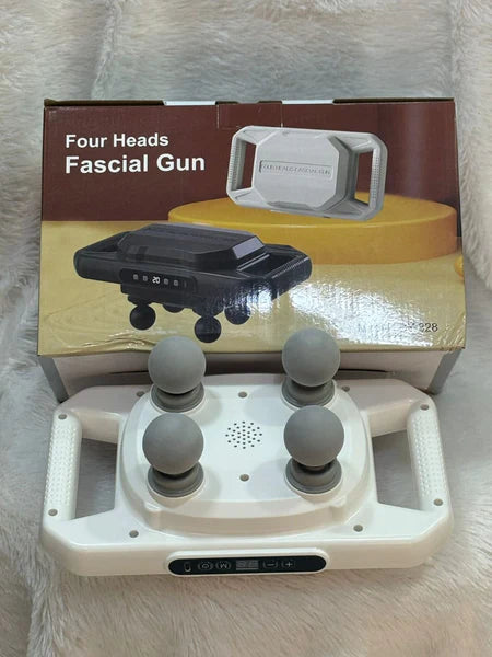 TheraPanel 4-Head Massage Gun – Deep Tissue Pain Relief for Muscles