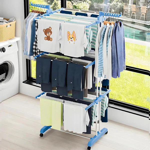 UMA Modular 3 Tier Cloth Drying Stand Rack - Adjustable Cloth Drying Rack for Indoor,Outdoor