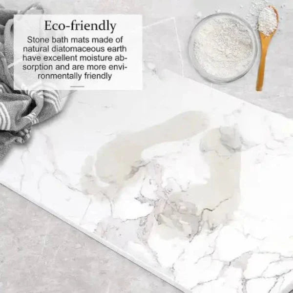 Diatomaceous Earth Stone Bath Mat β Ultra Absorbent, Fast Drying, Non-Slip Pink Marble Bathroom Mat | Luxury & Eco-Friendly