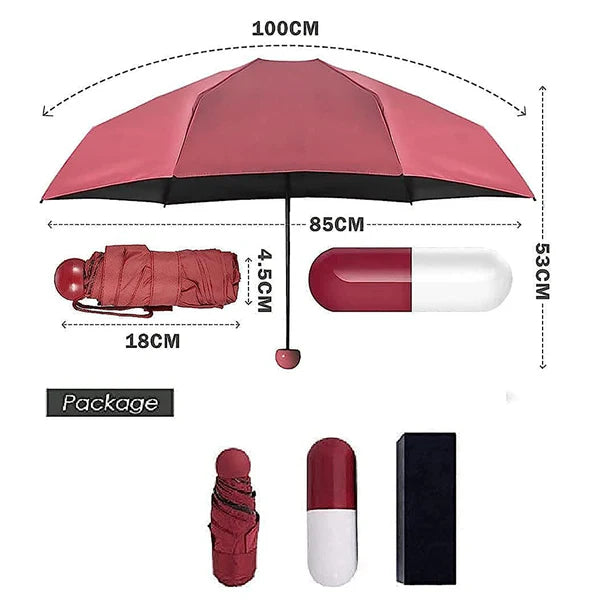 Nylon Fancy Capsule Shape Portable Umbrella