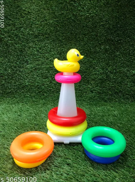 BABY KIDS TEDDY STACKING RING EDUCATIONAL TOY 6PC