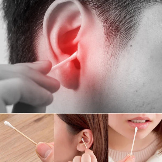 Cotton Buds for ear cleaning, soft and natural cotton swabs