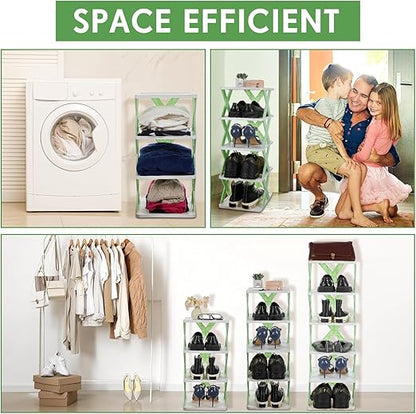 6 Layer Shoe Rack Stand for Home | Space-Saving Shoe Organizer for Entryway & Bedroom