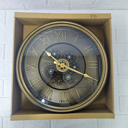 Premium Gear Design Wall Clock – Multi-Style Roman & Numeric Dial Options