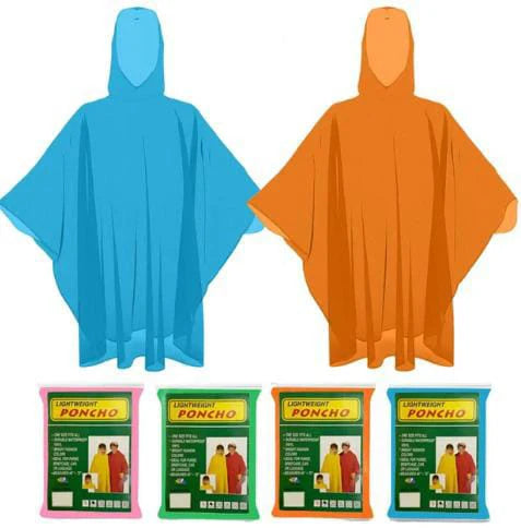 Poncho Raincoat, Emergency Raincoats with Hoods