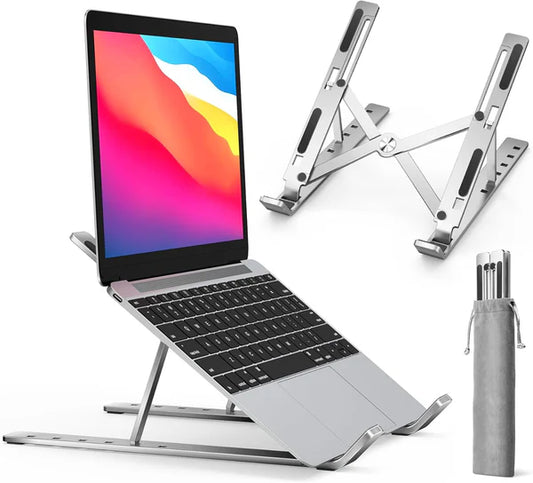 Adjustable Portable Laptop Stand for Desk – Ergonomic & Foldable