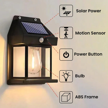 Solar Wall Lights Outdoor with Motion Sensor – Waterproof LED Security Lights for Garden, Pathway, Yard & Home