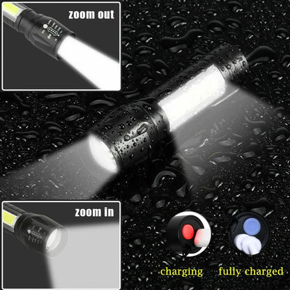 Ultra-Bright LED Flashlight Torch – Rechargeable, Compact & Waterproof | Emergency & Outdoor Use