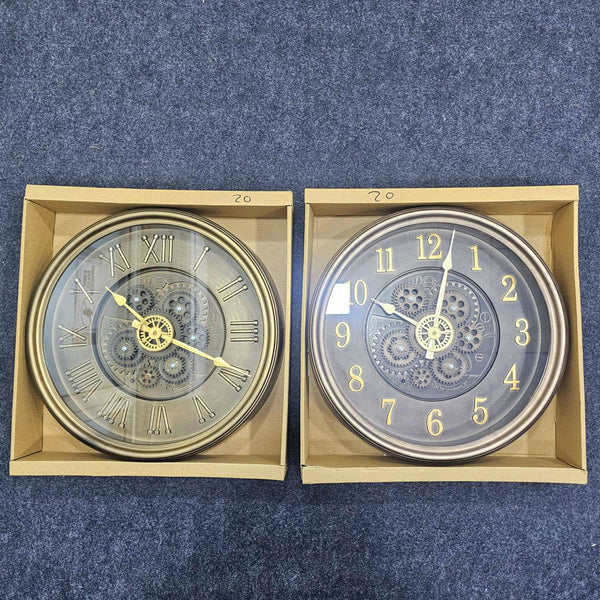 Premium Gear Design Wall Clock – Multi-Style Roman & Numeric Dial Options