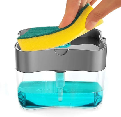 Dish Soap Dispenser and Sponge Holder for Kitchen Sink