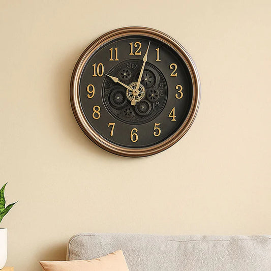 Premium Gear Design Wall Clock – Multi-Style Roman & Numeric Dial Options