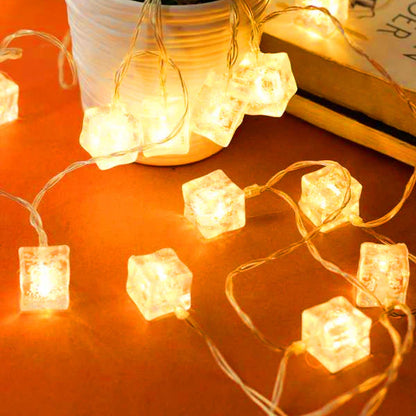 14 Ice Cube Warm LED String Lights