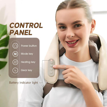 Neck Massager for Pain Relief – Deep Tissue Shiatsu Electric Massager