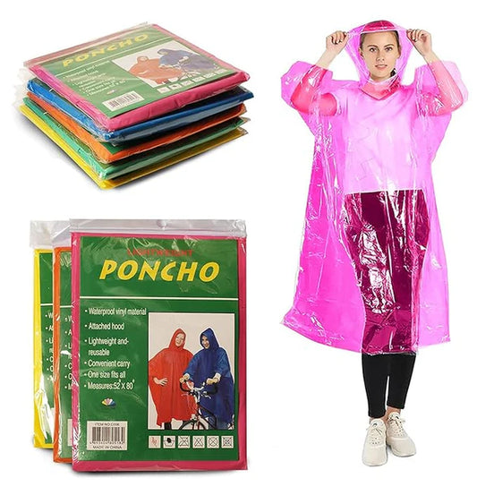 Poncho Raincoat, Emergency Raincoats with Hoods