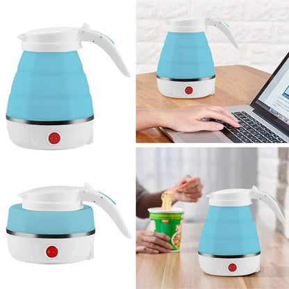 Foldable Electric Silicone Kettle for Travel & Camping – Dual Voltage, Fast Boil
