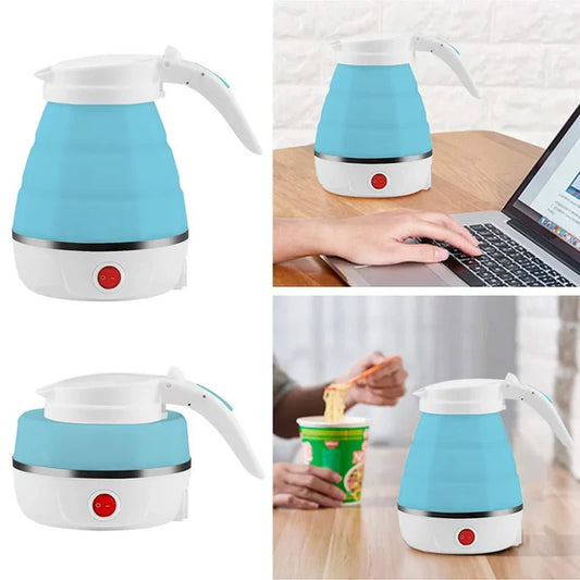 Foldable Electric Silicone Kettle for Travel & Camping – Dual Voltage, Fast Boil