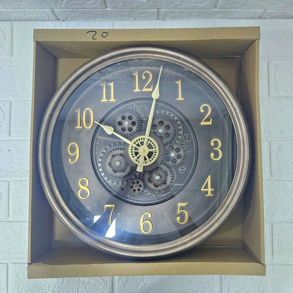 Premium Gear Design Wall Clock – Multi-Style Roman & Numeric Dial Options